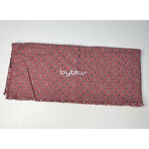 Vintage Byblos Scarf Mens Unisex Paisley Cotton Modal Luxury Old Money 18"X64"